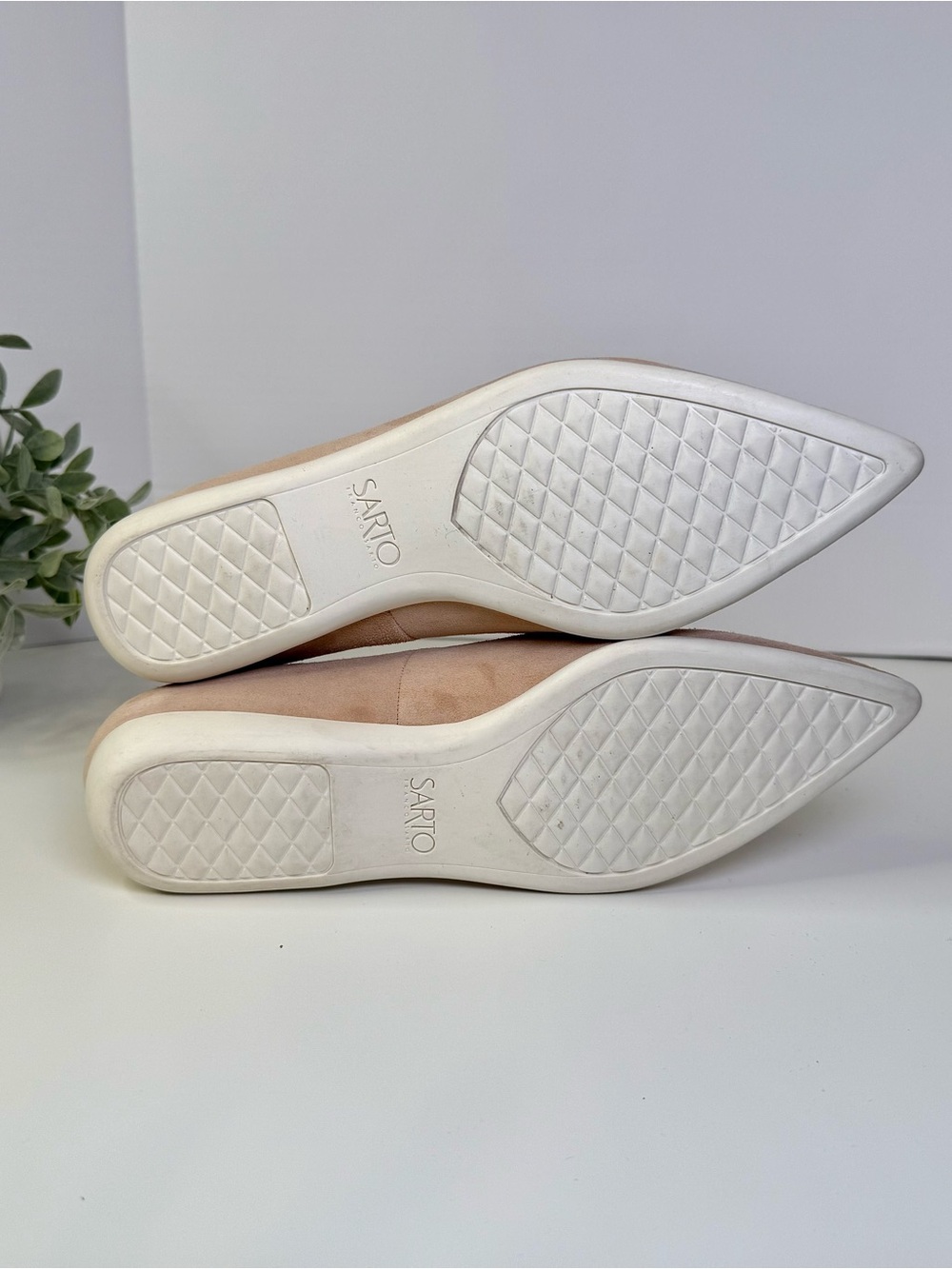 Sarto by Franco Sarto Adexie City Ballet Flats Blush Pink Suede Women's Size 10 - Picture 15 of 16